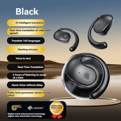 Wireless Bluetooth AI Real-time Language Translation Earphones 144 Languages Ear Hanging Headphone Translator For Busine