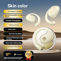 Wireless Bluetooth AI Real-time Language Translation Earphones 144 Languages Ear Hanging Headphone Translator For Busine