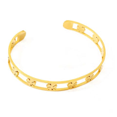 Fashion Simple Stainless Steel 3 Crystal Bracelet Bangle