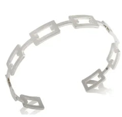Fashion Simple Stainless Steel 3 Crystal Bracelet Bangle