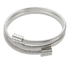 Fashion Simple Stainless Steel 3 Crystal Bracelet Bangle